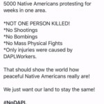 Peaceful Native American protest against DAPL.