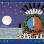 Native American art with peace message.