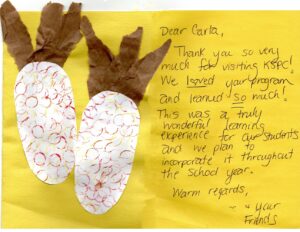 Children's thank you card